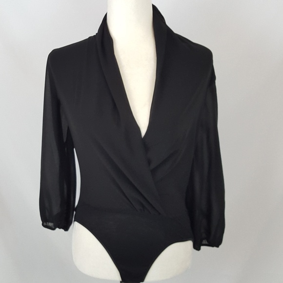 black blouse bodysuit
